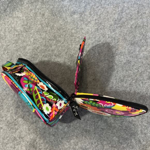 Vera Bradley FLORAL NIGHTINGALE‎ HATBOX Cosmetic Travel Case Vibrant - Picture 8 of 11